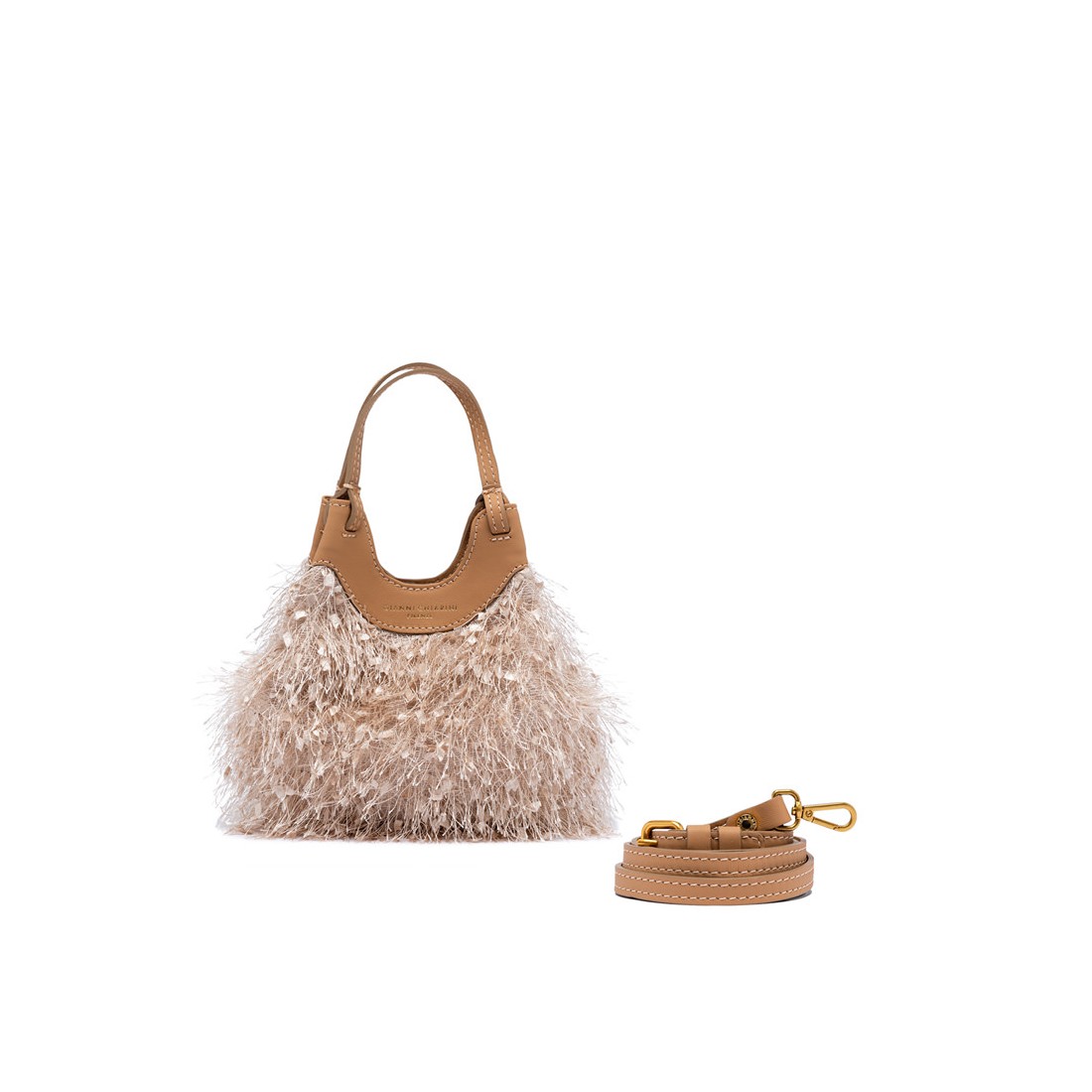 BORSA PELLE E TESSUTO DUA GIANNI CHIARINI BS11118 2971