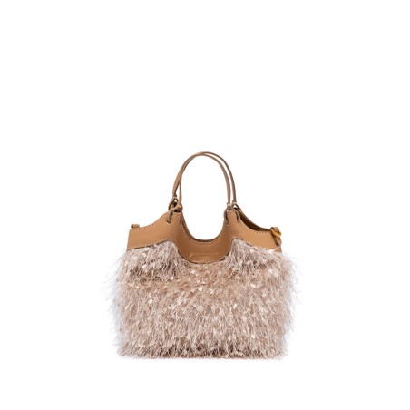 BORSA PELLE E TESSUTO DUA GIANNI CHIARINI BS11118 2971
