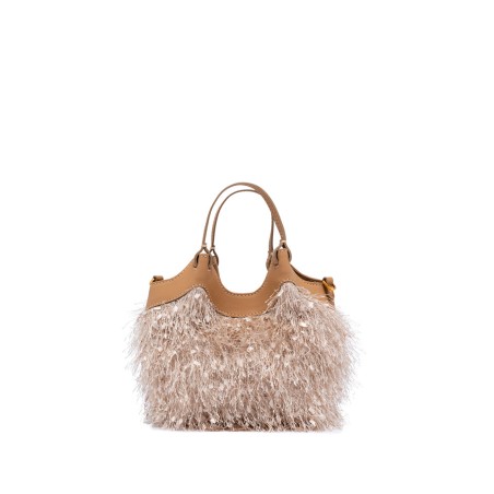 BORSA PELLE E TESSUTO DUA GIANNI CHIARINI BS11118 2971