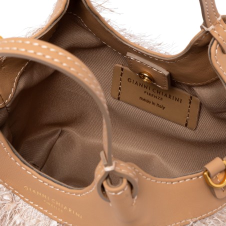 BORSA PELLE E TESSUTO DUA GIANNI CHIARINI BS11118 2971