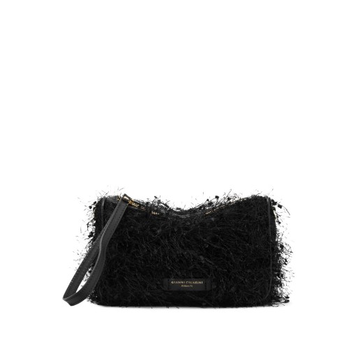 BORSA PELLE E TESSUTO NORA POUCH GIANNI CHIARINI BS11694 001