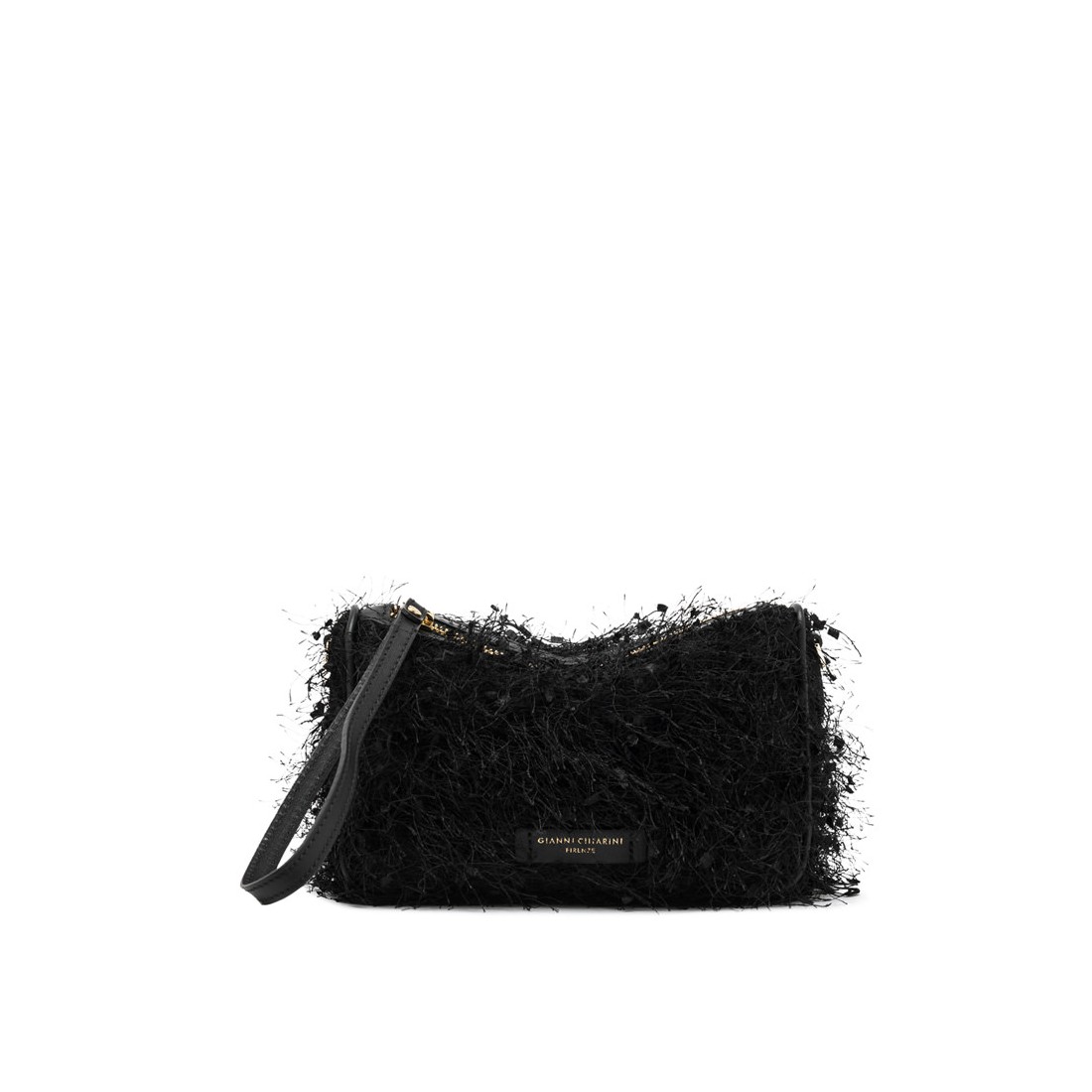 BORSA PELLE E TESSUTO NORA POUCH GIANNI CHIARINI BS11694 001
