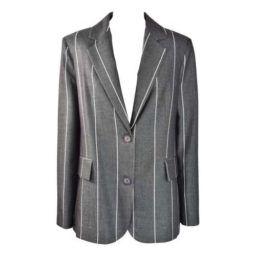 GIACCA MONOPETTO GESSATO SO ALLURE D3045B BLACK