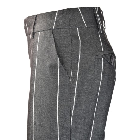 PANTALONE BOY GESSATO SO ALLURE D6038B BLACK