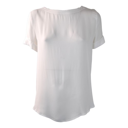BLUSA COLLO BARCA GEORGETTE SO ALLURE G2025B MILK