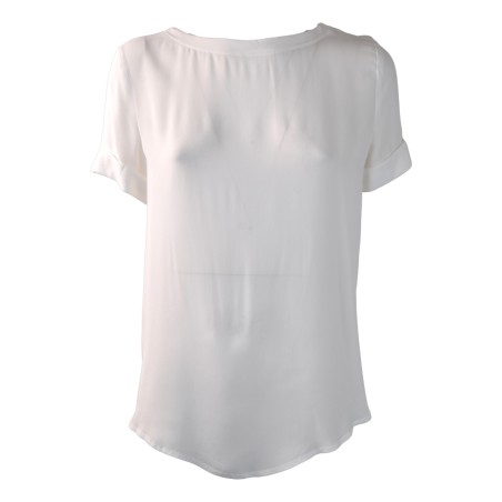 BLUSA COLLO BARCA GEORGETTE SO ALLURE G2025B MILK