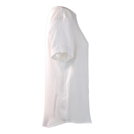 BLUSA COLLO BARCA GEORGETTE SO ALLURE G2025B MILK