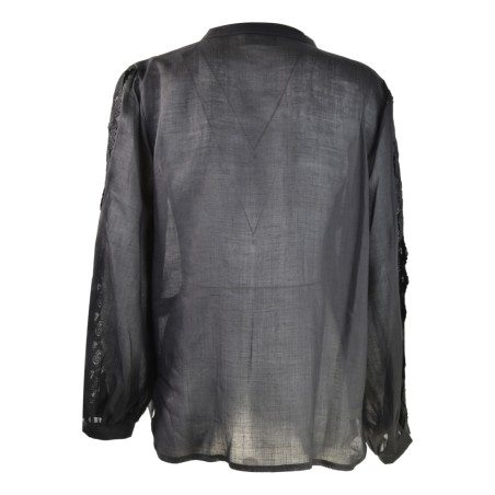 CAMICIA GIROCOLLO CON PIZZI SO ALLURE L2015B BLACK