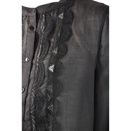 CAMICIA GIROCOLLO CON PIZZI SO ALLURE L2015B BLACK