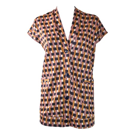 GILET METELDA GEOMETRIC LUCE METELDA.GEO ROSA