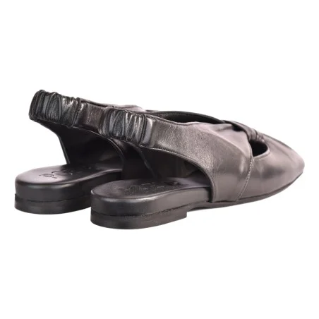 SANDALO BALLERINA IN NAPPA POEVE PBAL44 NERO