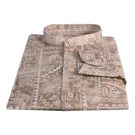 CAMICIA LINO E COTONE BASTONCINO B4278.COREANO 01
