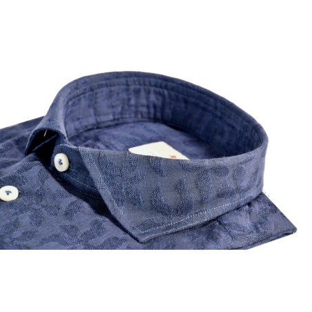CAMICIA COTONE BASTONCINO B4309.166 BLU