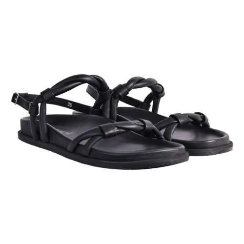 SANDALO IN PELLE ELENA IACHI M55 NERO