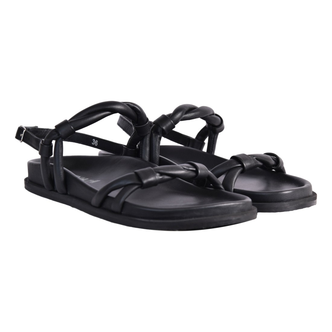 SANDALO IN PELLE ELENA IACHI M55 NERO