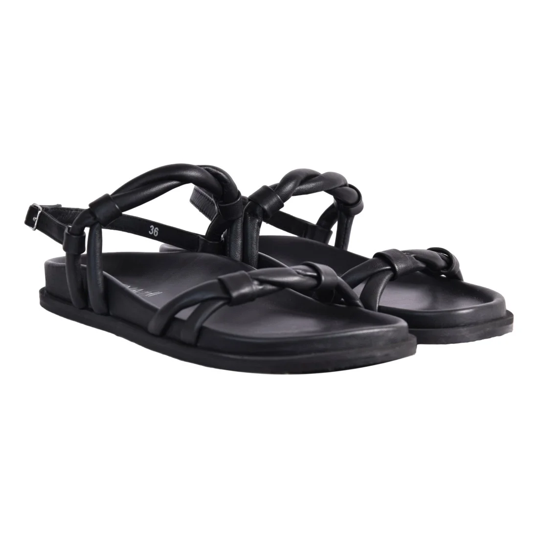 SANDALO IN PELLE ELENA IACHI M55 NERO