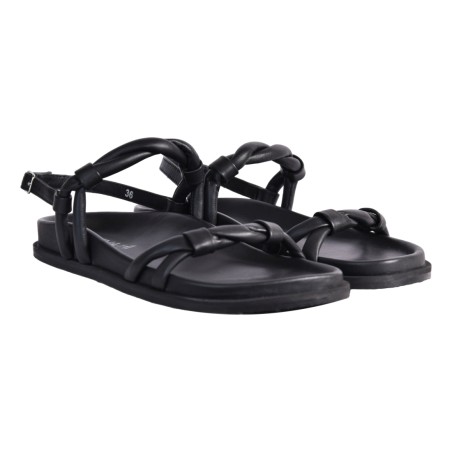 SANDALO IN PELLE ELENA IACHI M55 NERO