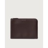 POCHETTE SLIM MICRON IN PELLE ORCIANI P00734_MIC EBANO