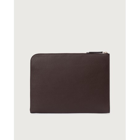 POCHETTE SLIM MICRON IN PELLE ORCIANI P00734_MIC EBANO