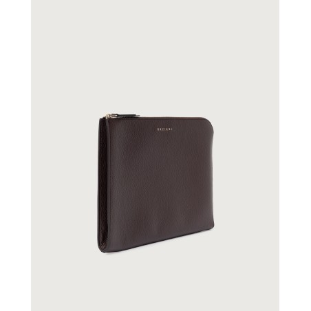 POCHETTE SLIM MICRON IN PELLE ORCIANI P00734_MIC EBANO