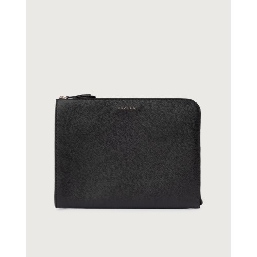 POCHETTE SLIM MICRON IN PELLE ORCIANI P00734_MIC NERO
