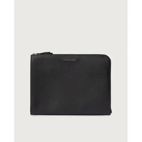 POCHETTE SLIM MICRON IN PELLE ORCIANI P00734_MIC NERO