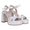 SANDALO CON PLATEAU ELENA IACHI E3356 BIANCO