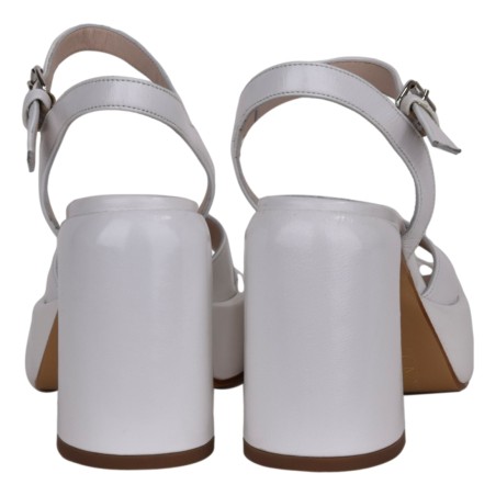 SANDALO CON PLATEAU ELENA IACHI E3356 BIANCO