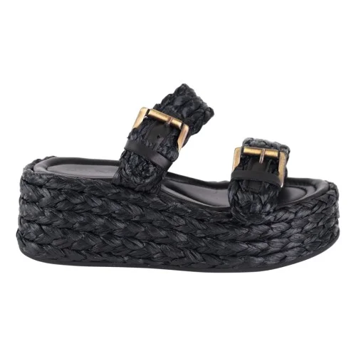 CIABATTA DUE FASCE POESIE VENEZIANE JRZ03 NERO