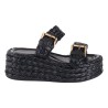 CIABATTA DUE FASCE POESIE VENEZIANE JRZ03 NERO