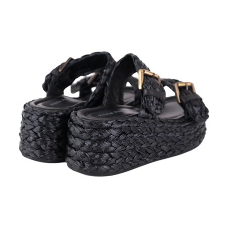 CIABATTA DUE FASCE POESIE VENEZIANE JRZ03 NERO
