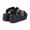 CIABATTA DUE FASCE POESIE VENEZIANE JRZ03 NERO