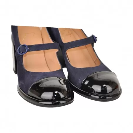 DECOLTE' CON CINTURINO FESTA ANTIS NERO/BLU