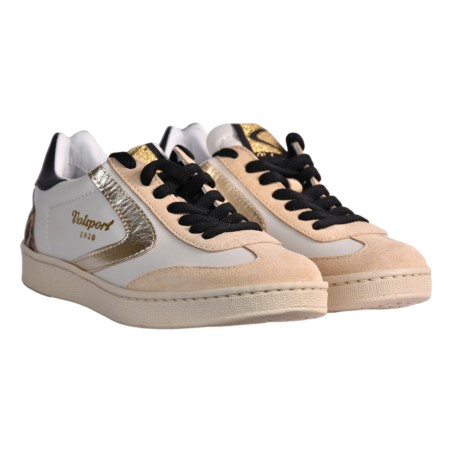 SNEAKER OLIMPIA ANIMALIER VALSPORT VO2718W CREMA/ORO