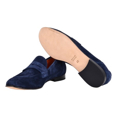 MOCASSINO CAMOSCIO POESIE VENEZIANE VSE2U BLU
