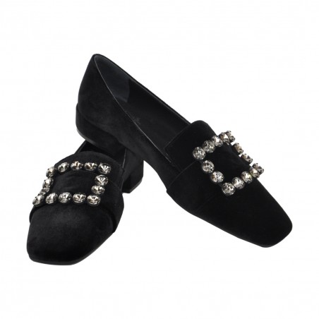MOCASSINO CON ACCESSORIO FESTA FELISA NERO