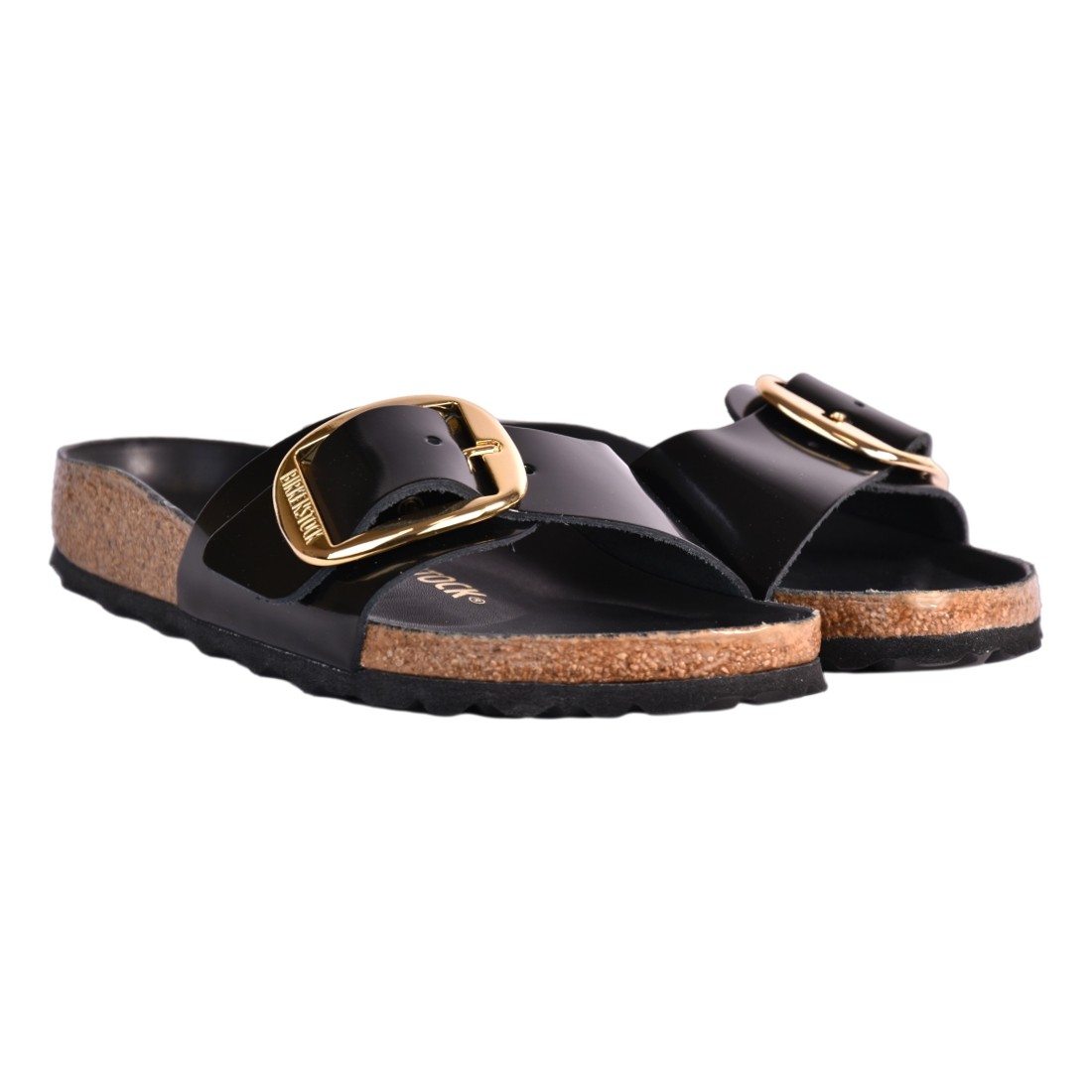 CIABATTA MADRID BIG BUCKLE SHINE BIRKENSTOCK 1022650 BLACK