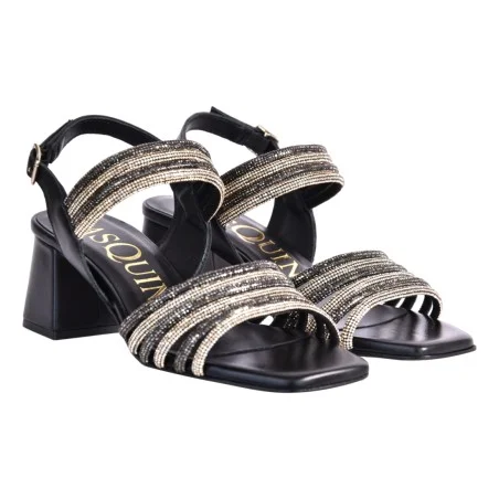 SANDALO IN NAPPA CON STRASS PASQUINI 2865 NERO