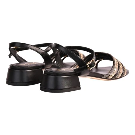 SANDALO IN NAPPA CON STRASS PASQUINI 2866 NERO