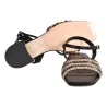 SANDALO IN NAPPA CON STRASS PASQUINI 2866 NERO