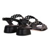SANDALO IN NAPPA CON STRASS PASQUINI 2875 NERO
