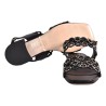 SANDALO IN NAPPA CON STRASS PASQUINI 2875 NERO