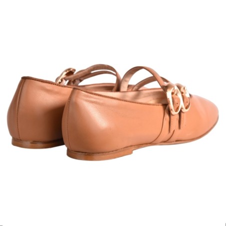 BALLERINA DOPPIO CINTURINO LA PARIGINA A2849-SF BRONZE