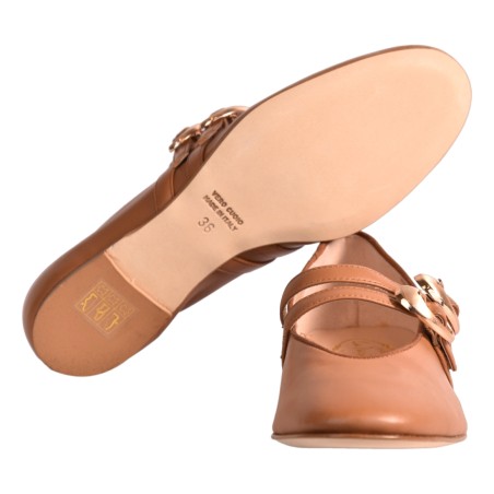 BALLERINA DOPPIO CINTURINO LA PARIGINA A2849-SF BRONZE