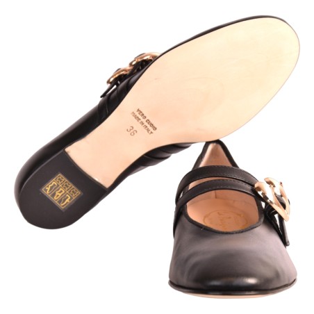 BALLERINA DOPPIO CINTURINO LA PARIGINA A2849-SF NERO