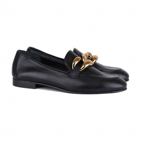 MOCASSINO CON ACCESSORIO POESIE VENEZIANE JJA62 NERO