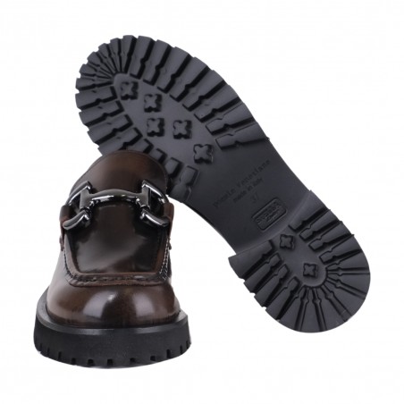 MOCASSINO ABRASIVATO CON MORSETTO POESIE VENEZIANE JMC22 COGNAC