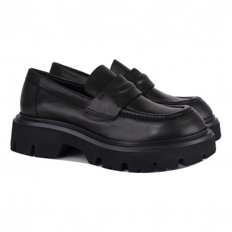 MOCASSINO IN PELLE POESIE VENEZIANE JMN62Q NERO