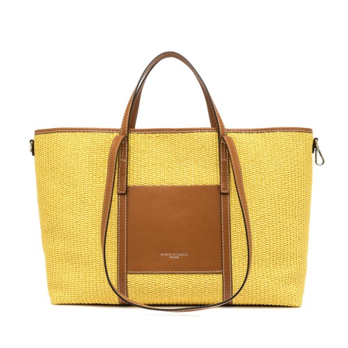 BORSA PELLE E TESSUTO SUPERLIGHT GIANNI CHIARINI BS10356 13855