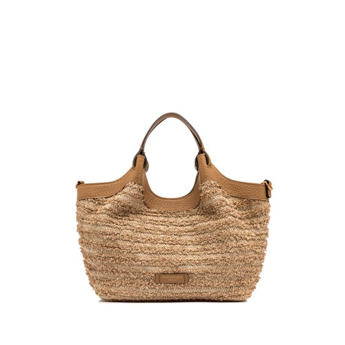 BORSA PELLE E TESSUTO DUA GIANNI CHIARINI BS11119 0422